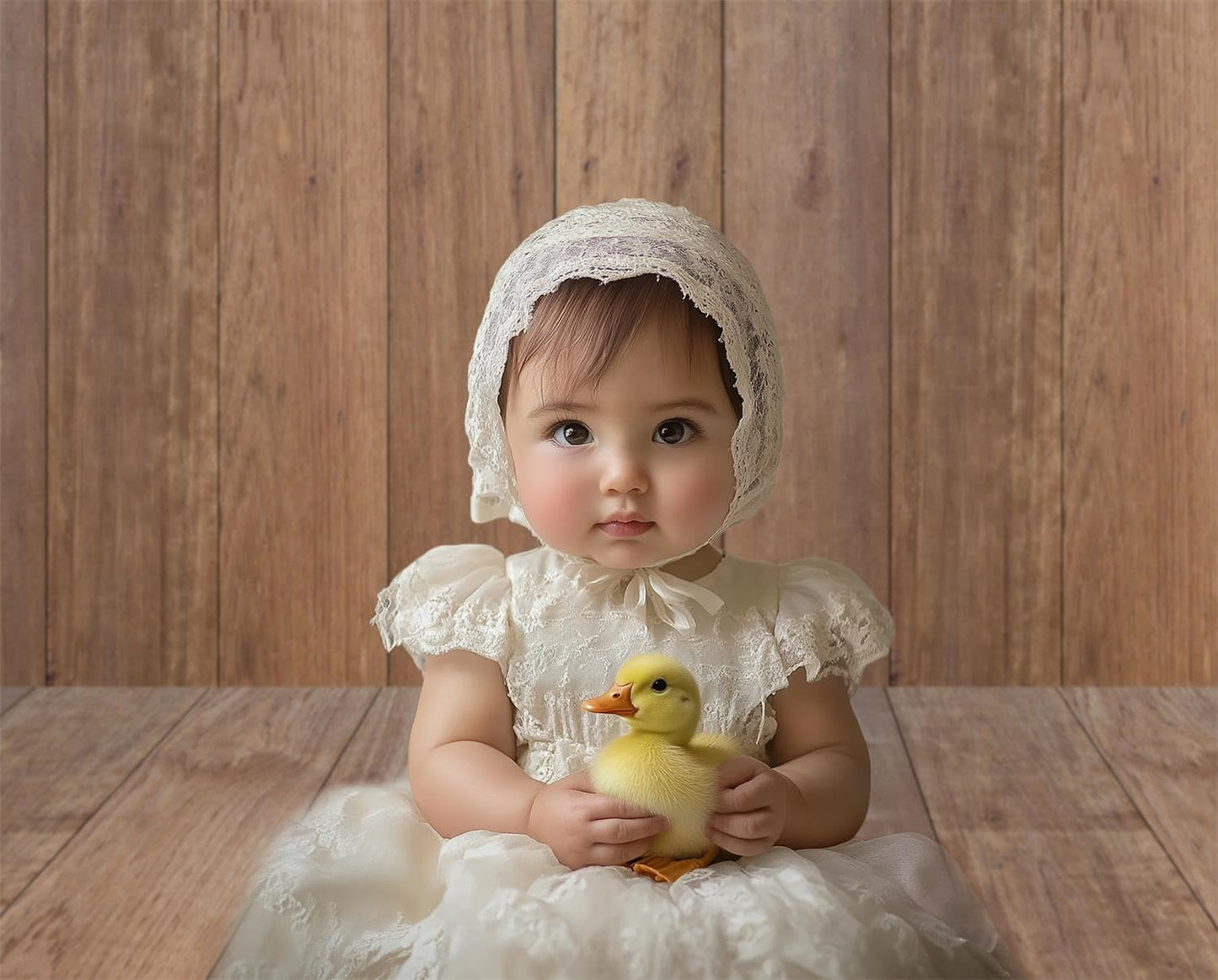 Kate Light Brown Photography Backdrop(10x7ft) & Brown Wooden Floor Mat(8x5ft)