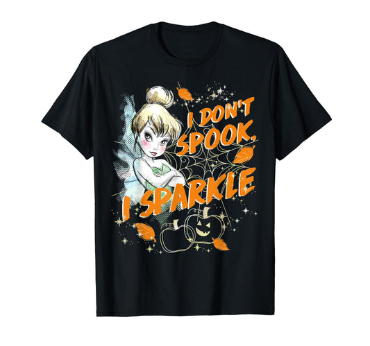 Disney Peter Pan Tinkerbell Halloween Don't Spook I Sparkle T-Shirt