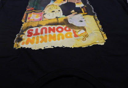 Halloween Movie Inspired T-Shirt Michael Myers Drinking Coffee Funny Humorous Tee for Him (Large Black)