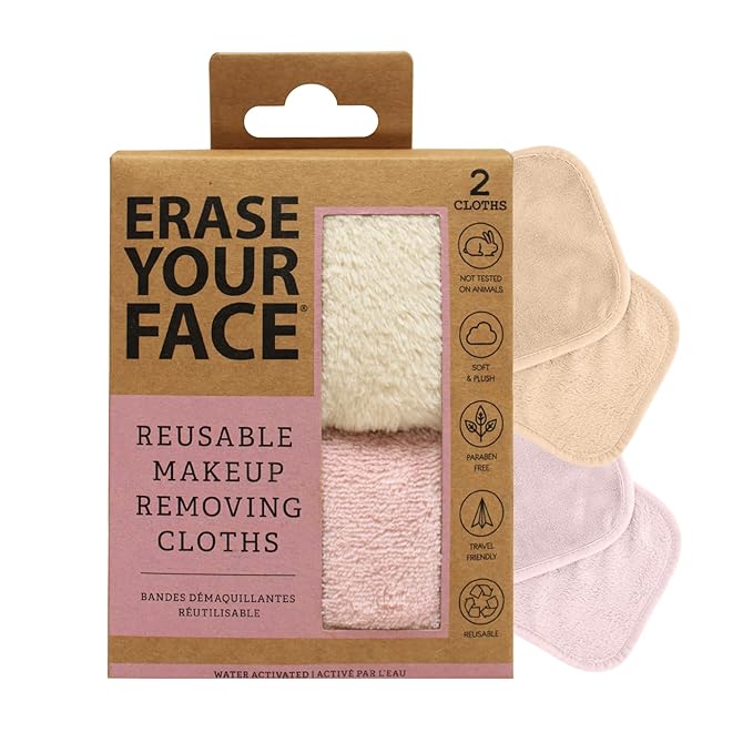 ERASE YOUR FACE Reusable Makeup Remover Cloths