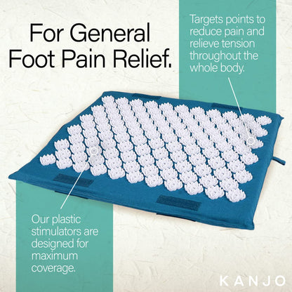 Kanjo FSA HSA Eligible Memory Foam Acupressure Foot Mat | Pressure Point & Acupressure Mat for Feet | Helps Relieve Plantar Fasciitis, Heel Pain & Arch Pain | for Use at Standing Desk