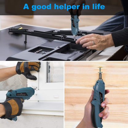 HANMATEK Electric Screwdriver Cordless Screwdriver Tool Rotated 90 Degrees with Rechargeable Battery & LED Light for Home DIY