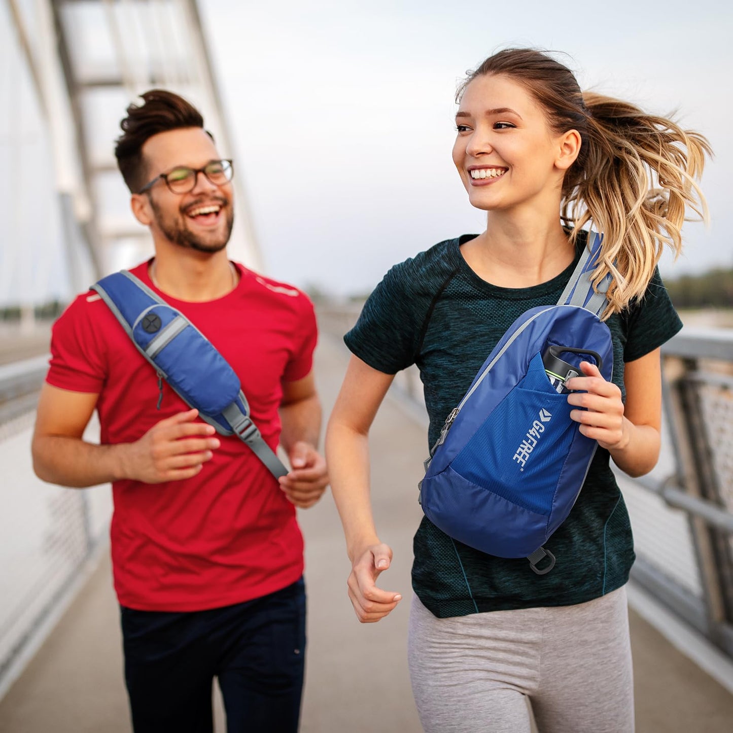 G4Free Sling Bag RFID Blocking Crossbody Backpack with Front Pocket Hiking Daypack Chest Bag for Women Men