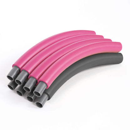 HEALTHYMODELLIFE Exercise Fitness Hoop for Adults - Easy to Spin, Premium Quality and Soft Padding Weighted Hoop - Detachable Hoops for Home & Gym Workouts - 2lbs