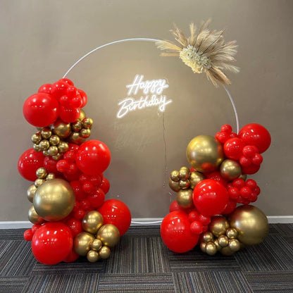 Bezente Red Balloons Latex Party Balloons - 100 Pack 12 inch Round Helium Red Balloons for Christmas New Years Casino Theme Wedding Birthday Patriotic Party Decorations