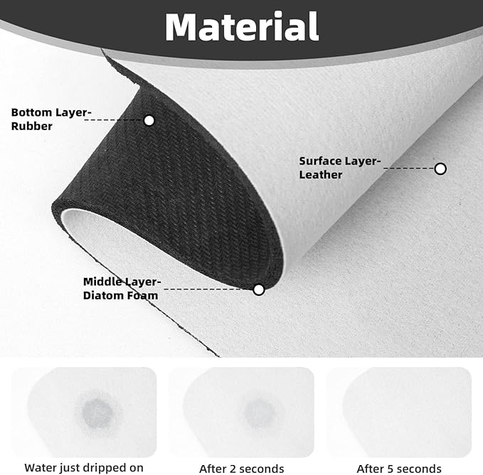 Faucet Draining Mat For Kitchen Sink, Ocean Jellyfish Corals Diatom Mud