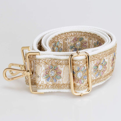 ALLZEDREAM Purse Strap Crossbody Replacement Handbag Shoulder Bag 2" Wide Adjustable Embroidered Lace Sequins