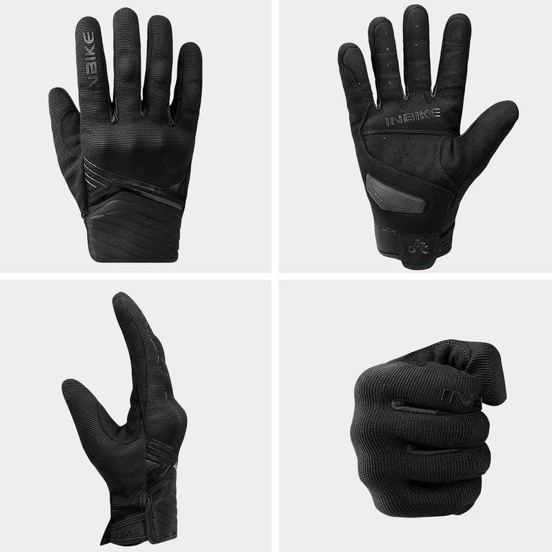 Breathable Mesh Motorcycle Gloves - Touchscreen with TPR Palm Pad & Hard Knuckles