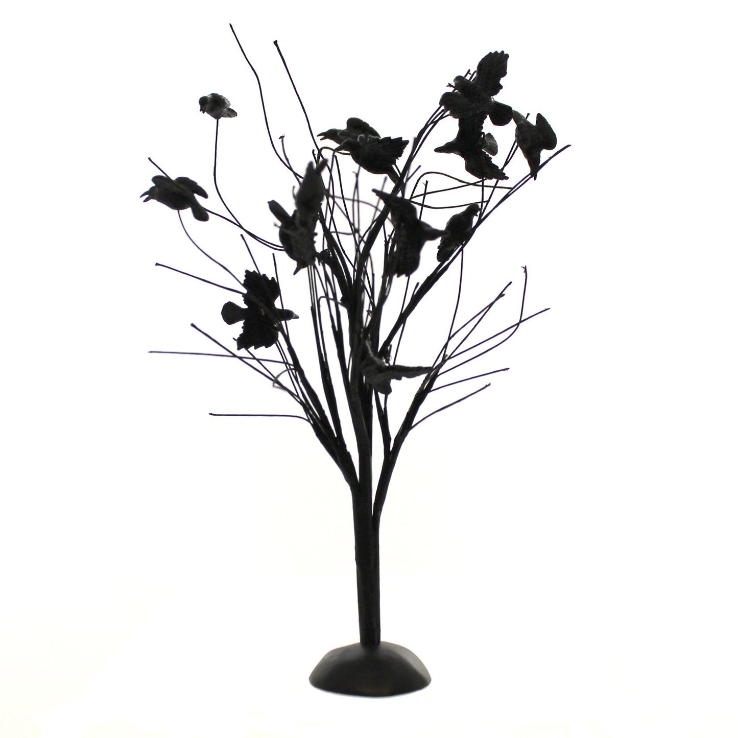 Department 56 Halloween Accessories for Village Collections Murder of Crows Tree Figurine, 10.04 Inch, Black