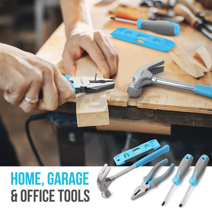 Hi-Spec 42pc Household DIY Tool Kit, Blue Handy Set with Essential Hand Tools for Home, Office & College Dorm – Starter Basic Toolbox for Repair & Maintenance with Storage