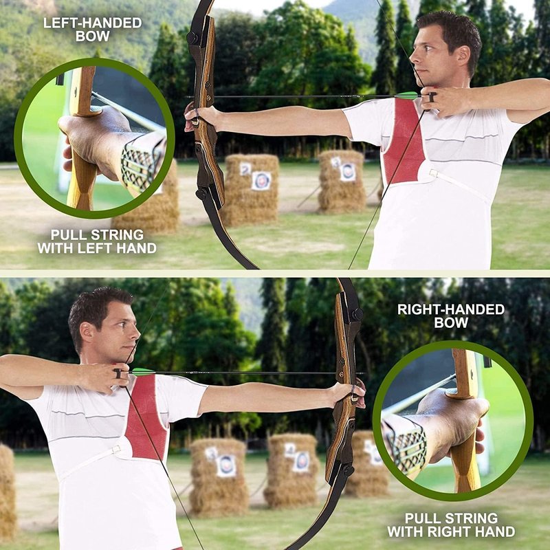 Samick Sage Recurve Bow and Arrow Set - 62-Inch Takedown Archery Kit with 6 Arrows, Quiver, & Accessories for Adults