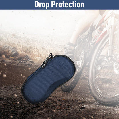 FINTIE Sunglasses Case for Men and Women - Hard Shell Shockproof Sport Glasses Case - Zipper Portable Spectacle Cases with Clip