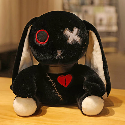 LVQING Rabbit Plush Doll, Scary Rabbit Stuffed Animal, Standing Toy - Black