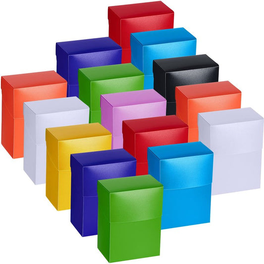 Deekin 18 Packs Deck Cards Box Trading Card Storage Box Case Carrying Case for Family Party Games Supplies(Bright Color,4 x 2.8 x 2 Inch)