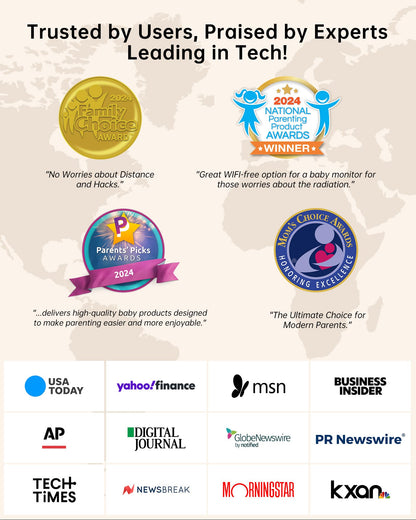 Jartoo 2K Video Baby Monitor with Camera and Audio, 3000ft Long Range Baby Monitor No WiFi 5.5" FHD Screen ANC Baby Camera Wireless, Feeding Clock, Night Vision, 2-Way Talk, AI Cry Detect, 6000mAh