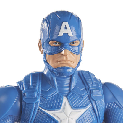 Marvel Avengers Titan Hero Series Captain America 12” Action Figure, Blue