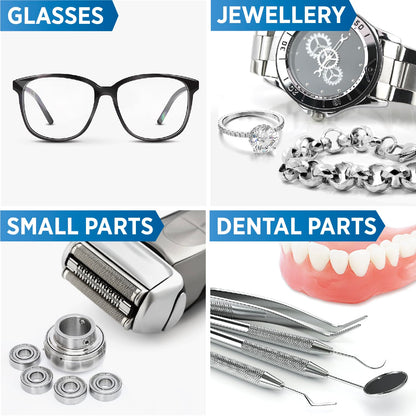 PRINOX® Ultrasonic Cleaner Concentrate 1030ml – Highly Efficient up to 700 uses – Jewellery Cleaner Solution for Jewellery, Glasses, Dentures & Small Parts – Compatible with All Ultrasonic Devices