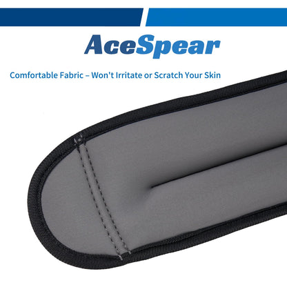 AceSpear Ankle Weights Sets for Men Women Kids 1lb 2lb 3lb 4lb 5lb Leg Weights Arm Wrist Weights Gym for Foot Exercise Training Workout Walking Jogging Yoga (Gray, 3 lbs x 2)