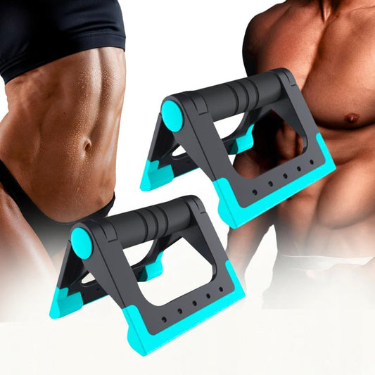 NuFit Portable Pushup Handles for Travel | Travel Push Up Bars for Hotel, Home Floor, and Gym Workouts, Ergonomic & Foldable Non-Slip Fitness Structure that Prevents Wrist & Elbow Strain