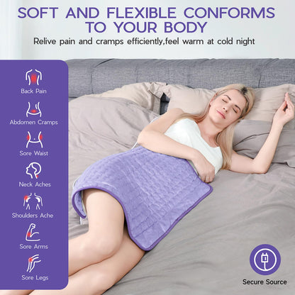 Large Heating Pad for Back Pain Relief, Electric Heating Pad for Neck and Shoulders, Auto Shut Off, Fast Heat, Christmas Gifts for Women Men, Birthday Gifts for Mom Dad (17'' x 33)