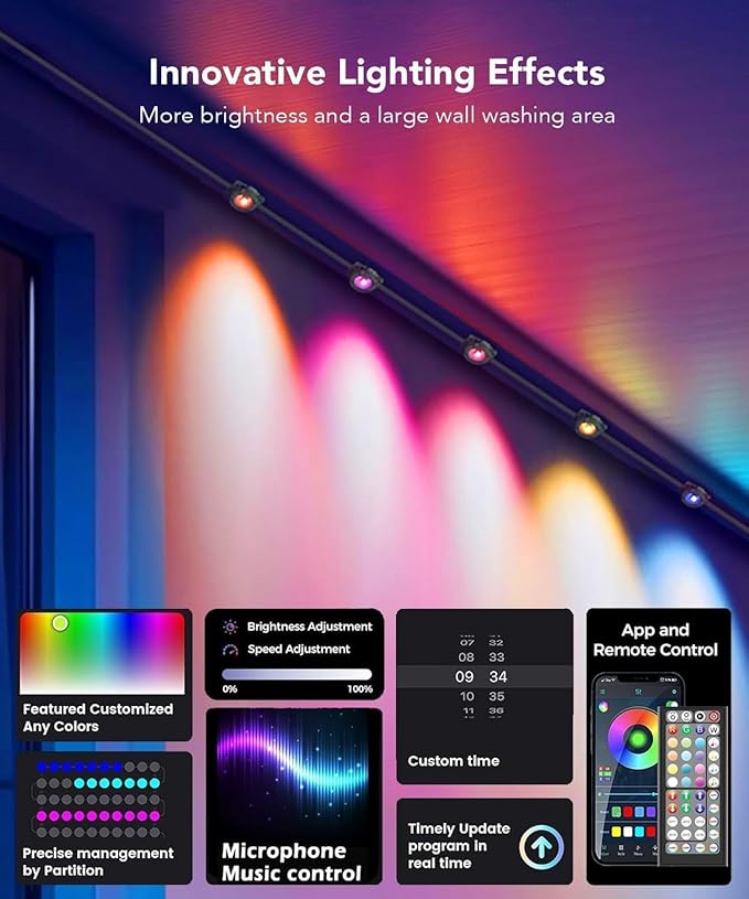 100ft Permanent Outdoor Lights for House, 2025 Smart RGB LED Outside Lights with Remote Control, IP67 Waterproof Eternity Eaves Lighting for Christmas, Halloween, Holiday, Party, Daily