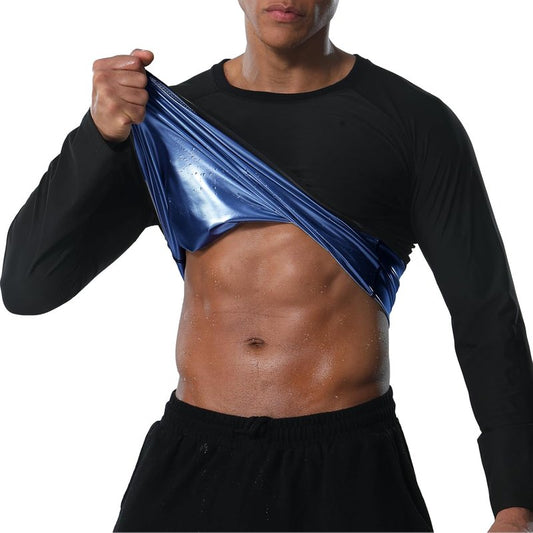 Men's Sauna Shirt - Weight Loss Sweat Suit for Effective Body Shaping | Compression Workout Gear