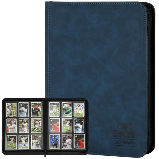 Trading Card Binder, Premium 9 Pocket Double Sided 540 Pocket PU Card Collection Binder, Collectible Trading Card Albums for MTG, TCG, Sport Card, Game Cards (Navy)
