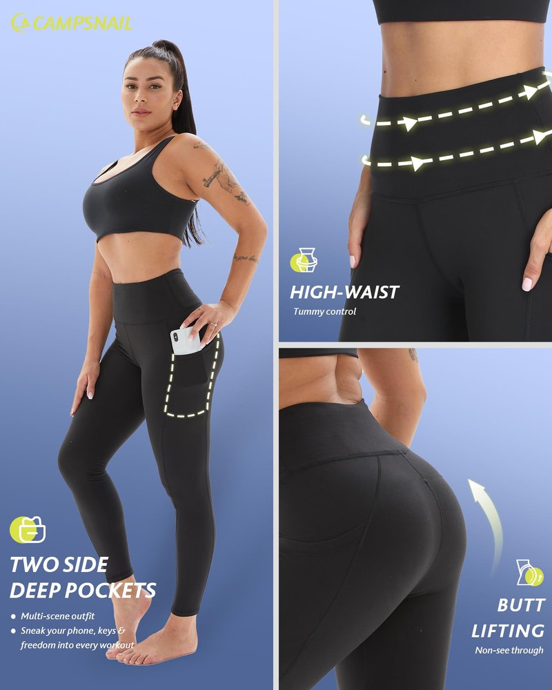 4 Pack High Waisted Leggings for Women - Soft Tummy Control Slimming Yoga Pants for Workout Running Reg & Plus Size