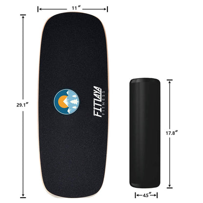 Fitlaya Fitness Balance Board Trainer Wooden Training Equipment for Fitness Workout, Hockey‎, Skateboarding, Surfing and Snowboarding (SUN & SNOWMOUNT)