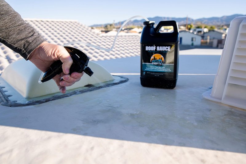 Bling Sauce Roof Sauce, 2-in-1 RV Roof and Seal Cleaner Plus UV Protectant, 64 oz.