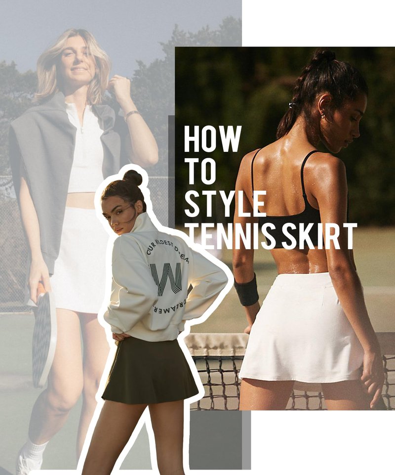 FULLSOFT Women's Tennis Golf Skirts with Pockets High Waisted Pleated Athletic Skorts Shorts for Pickleball Workout(White,Medium)
