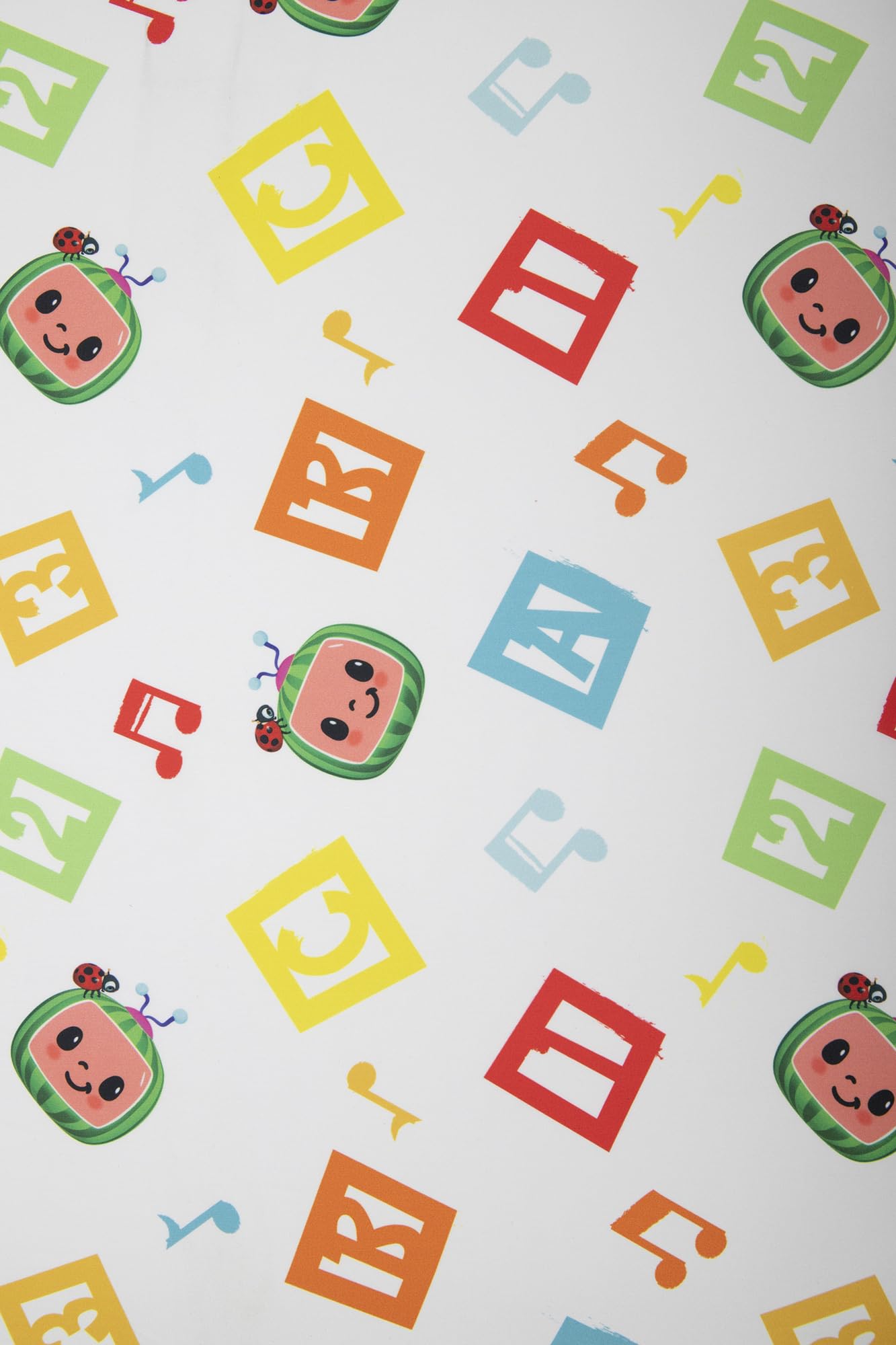 CoComelon Learning is Fun 4 Piece Toddler Bedding Set – Includes Comforter, Sheet Set – Fitted + Top Sheet + Reversible Pillowcase for Boys and Girls Bed, Letters and Music Design, Orange