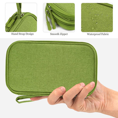 CAAORDKSO Electronic Organizer Travel Cable Accessories Bag, Case for Cable, Cord, Charger, Phone, Power Bank, Earphone (Grass Green, Medium)