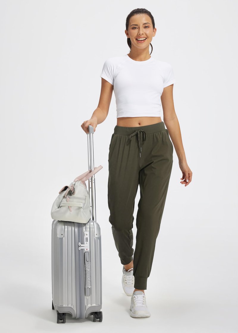 Libin Joggers for Women Petite/Regular/Tall Dance Sweatpants Athletic Workout Tapered Lounge Casual Teacher Pants for Running Yoga Cloths, Olive Green XS