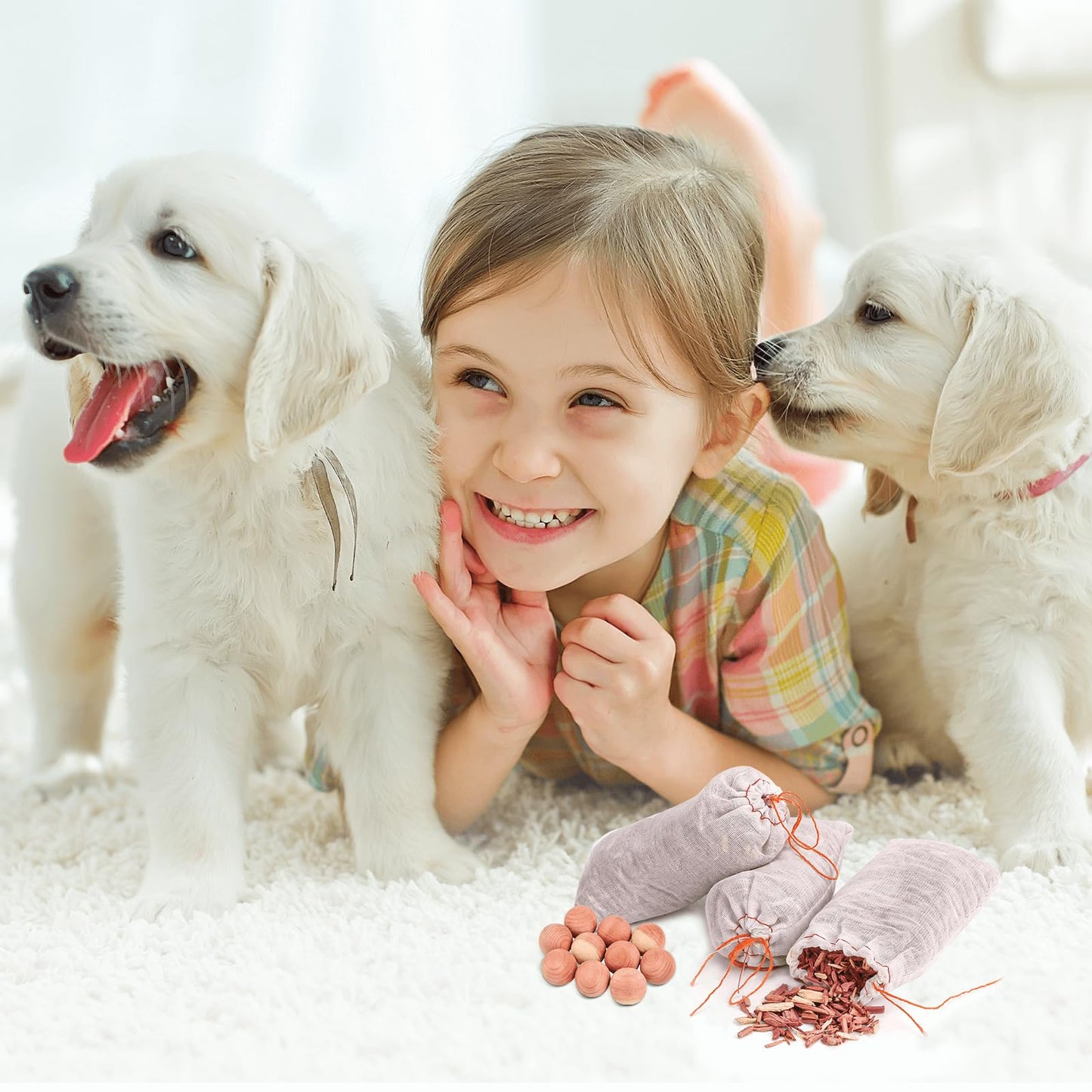 Homode Cedar Bags and Sachets - Aromatic Cedar Wood Blocks and Shavings for Clothes and Shoes Storage, Ideal for Closets and Drawers, 20 Pack