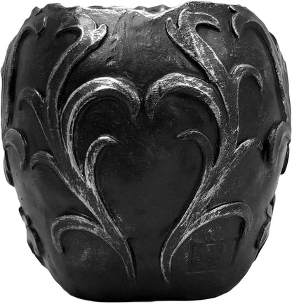 DWK Skull Victorian Gothic Decorative Pen Holder | Goth Office Supplies and Black Desk Organizers and Accessories | Gothic Halloween Desk Decorations - 5"