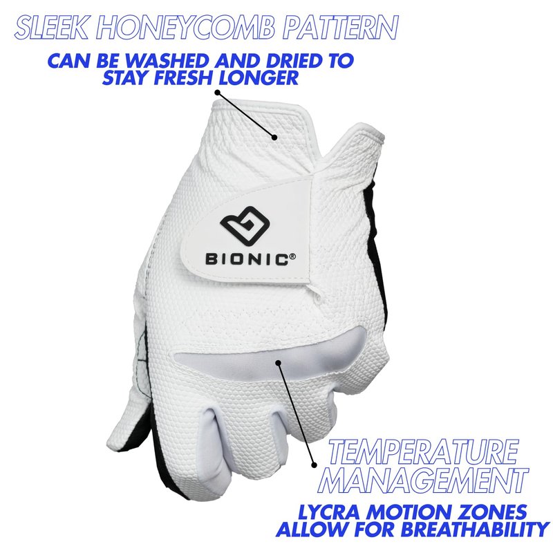 Bionic Men's RelaxGrip 2.0 Golf Glove, 2.0 DX, Left Hand, Medium