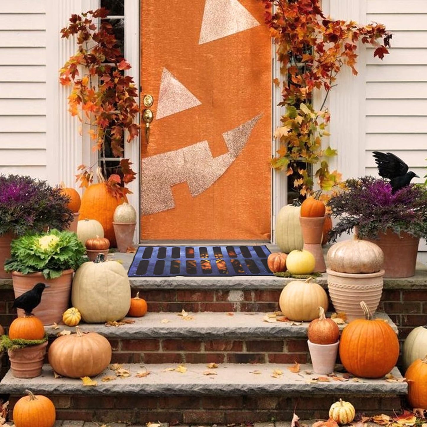 3D Illusion Clown Door Mat, Horror Movie Sewer Doormat, Indoor/Outdoor Welcome Rug (B)