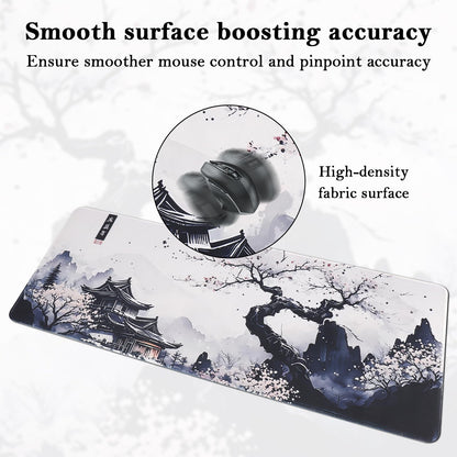 Yimomoyi Non Slip Mouse Pad, 80 x 30cm Mouse Mat Extended, Gaming Mousepad Waterproof, Desk Mat with Rubber Base, Desk Pad Laptop for Office and Home (01- Plum Mouse Pad)