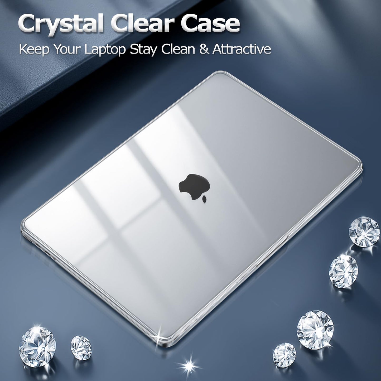 MOSISO Compatible with MacBook Pro 13 inch Case M2 M1 2025 2024-2016 A2338 A2289 A2251 A2159 A1989 A1706 A1708, Plastic Hard Shell Cover &Keyboard Skin&Screen Film&Pouch, Crystal Clear