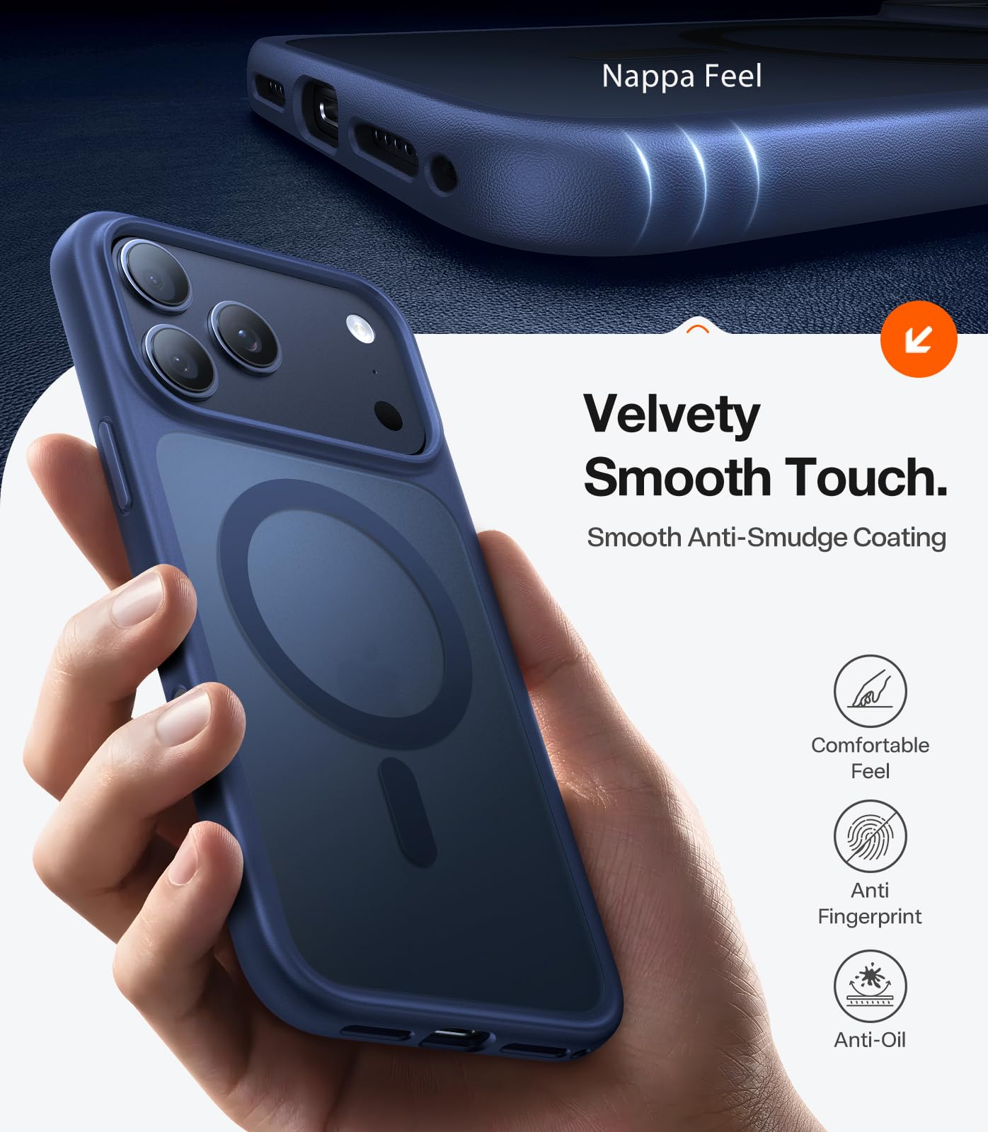 TORRAS for iPhone 17 Pro Case with MagSafe, 12FT Military Grade Shockproof, Durable & Sturdy & Velvety Touch, Magnetic Protective case for iphone 17 pro cover, Blue