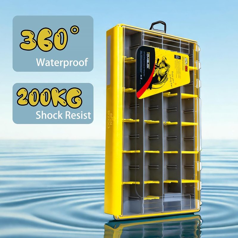 Deluxe Fishing Tackle Box - Waterproof 3600 & 3700 Organizer with 2 Type Dividers | Multi-Purpose Storage Solution