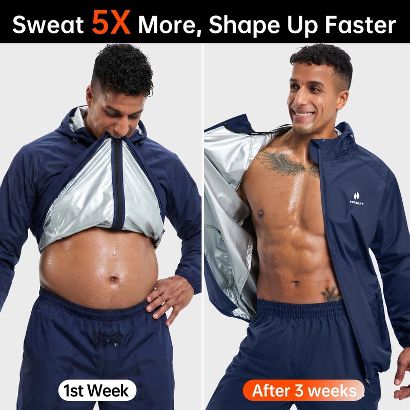 HOTSUIT Sauna Suit for Men – Hot Sweat Suit for Boxing Exercise, Sauna Jacket & Pants, Workout Fitness Gear