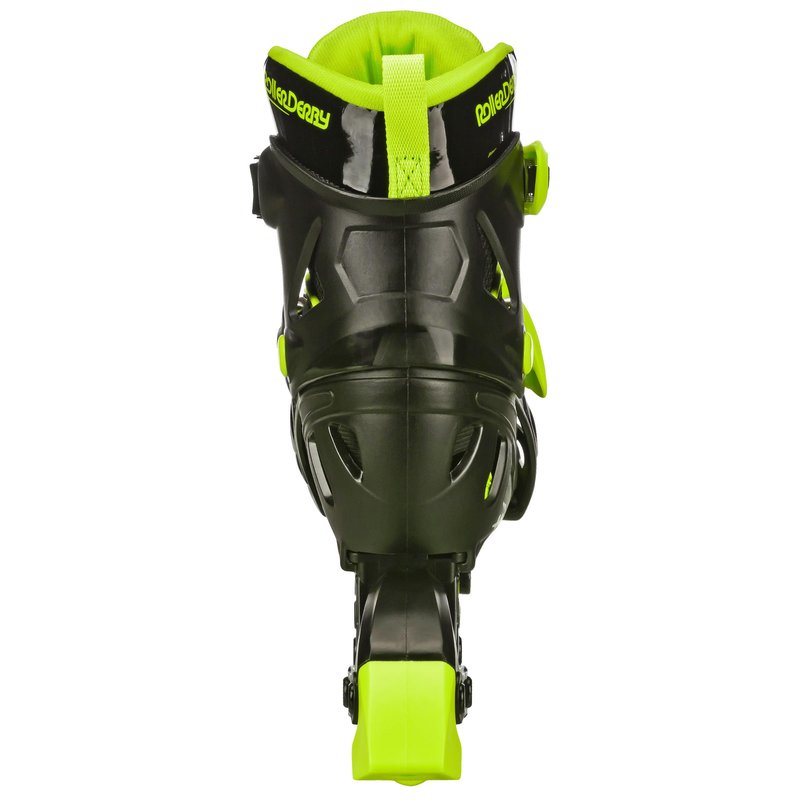 Roller Derby Tracer Adjustable Inline Skates for Boys, Girls, Kids, Beginners, Youth Black/Green Size Medium (2-5)