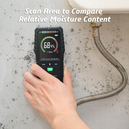 RDINSCOS Pinless Moisture Meter Non-Invasive Damp Meter Wood Moisture Detector for Firewood Wall Damp Tester (MT28C)