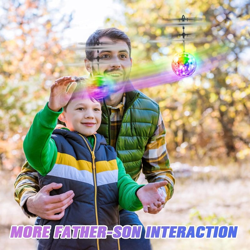 Flying Orb Ball - 2 Pack LED Glowing Orbiter Toy for Kids | Fun Indoor & Outdoor Games for Ages 6-12