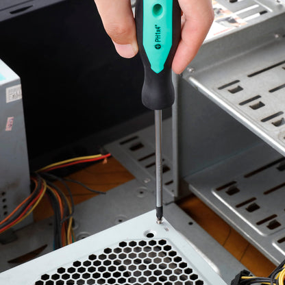 Amazon Basics Magnetic Screwdrivers Set, Includes Phillips, Slotted, Torx, Square, and Stubby Screwdrivers, 12-Piece Hand Tools Set, Turquoise