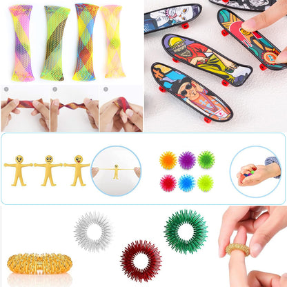 SINZUX Fidget Toys Pack, 50 Pcs Sensory Fidget Toys Set, Stress Anxiety Relief Squishy Fidget Toy for ADHD Autism Autistic Kids Adults, Party Bag Fillers Birthday Gifts for Teen Children Adult