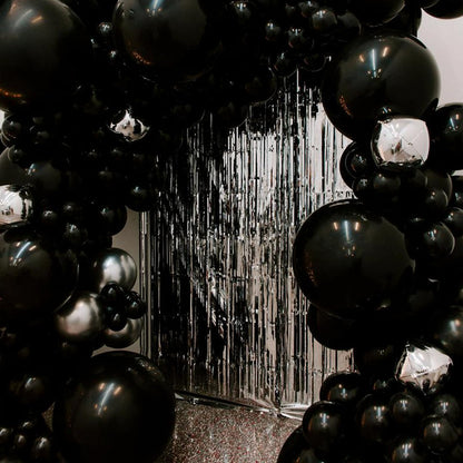 PartyWoo Black Balloons 50 pcs 12 Inch Matte Black Latex Helium Balloons for Graduation Halloween New Year Anniversary Birthday Retirement Party Decorations Black-Y18