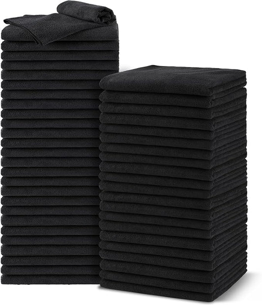 Salon Towels 48 Pack, Microfiber Barber Towel Bulk, Fast Drying Hair Towels